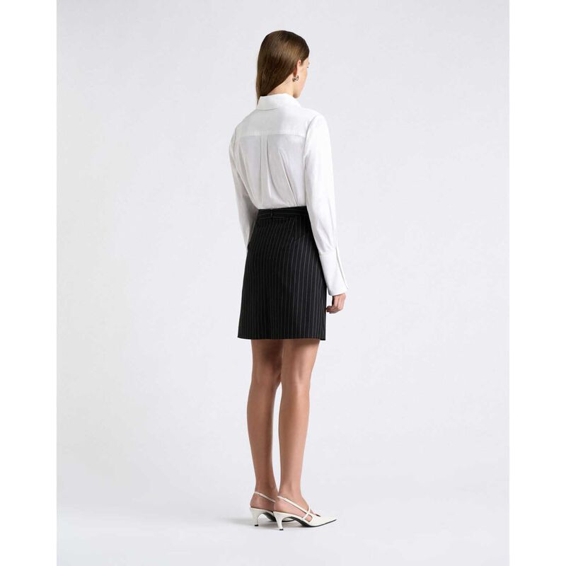 Cue Pinstripe A-Line Mini Skirt image number 1